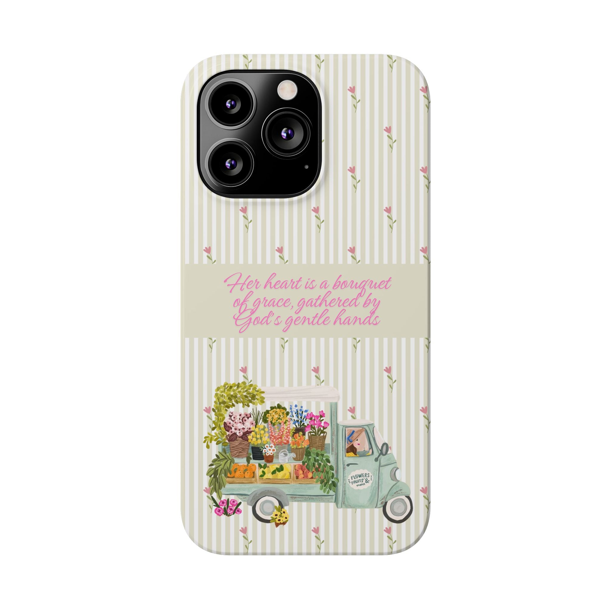Her Heart Is A Bouquet Of Grace iPhone Case