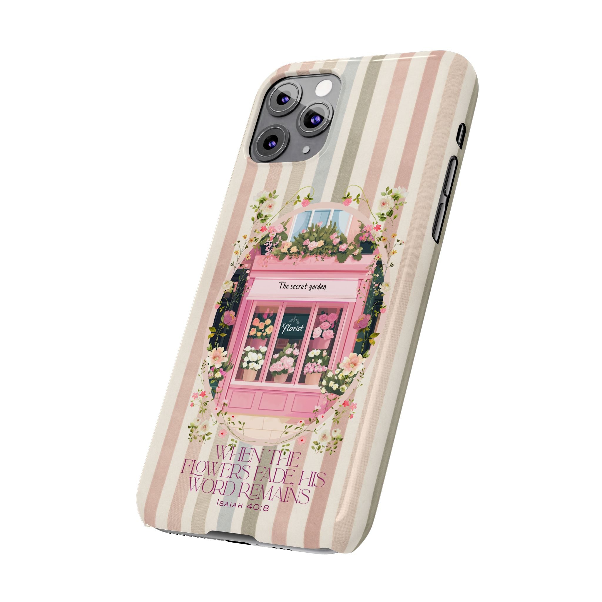 When The Flowers Fade His Word Remains iPhone Case