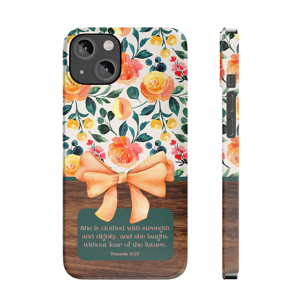 She Is Clothed With Strength & Dignity iPhone Case