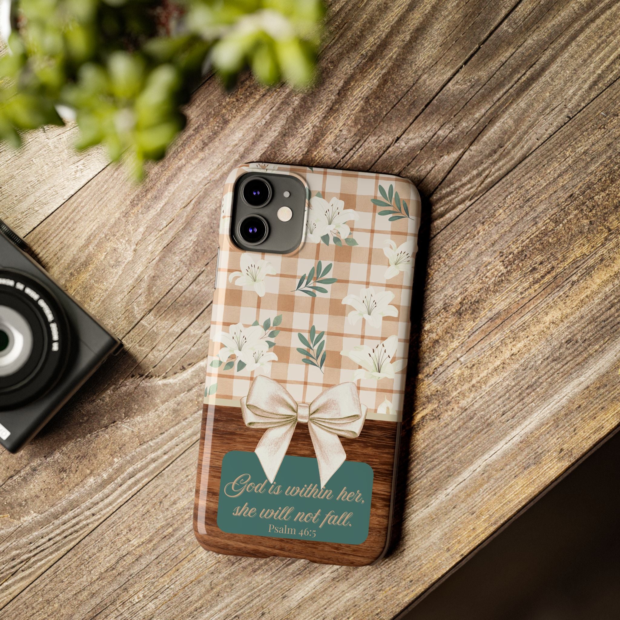 God Is Within Her She Will Not Fall iPhone Case