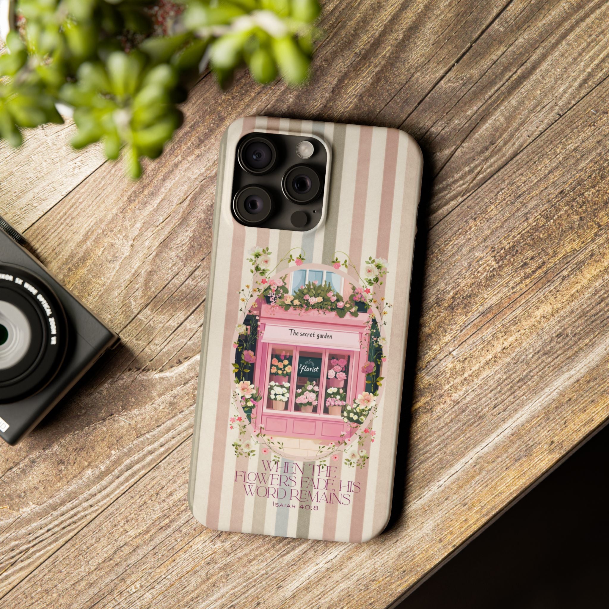 When The Flowers Fade His Word Remains iPhone Case