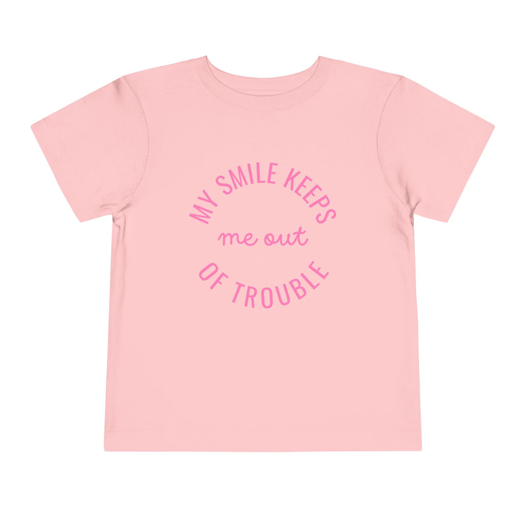 My Smile Keeps Me Out Of Trouble Toddler Tee