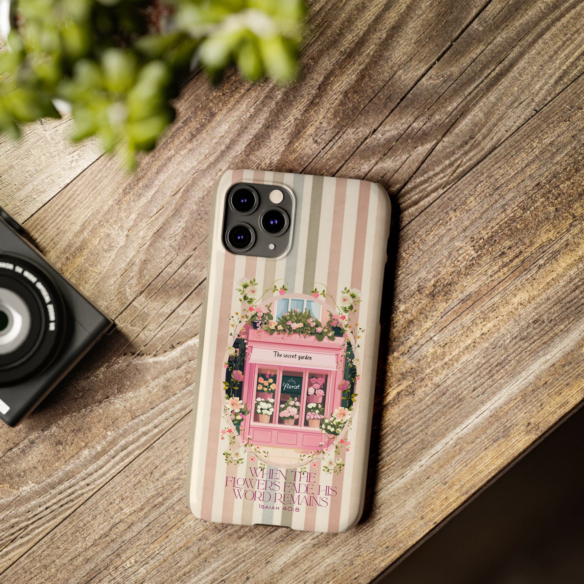 When The Flowers Fade His Word Remains iPhone Case