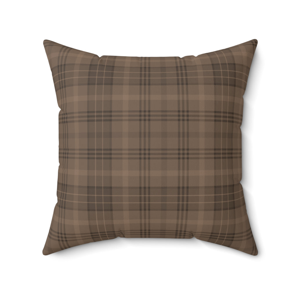 Brown Plaid Pillow