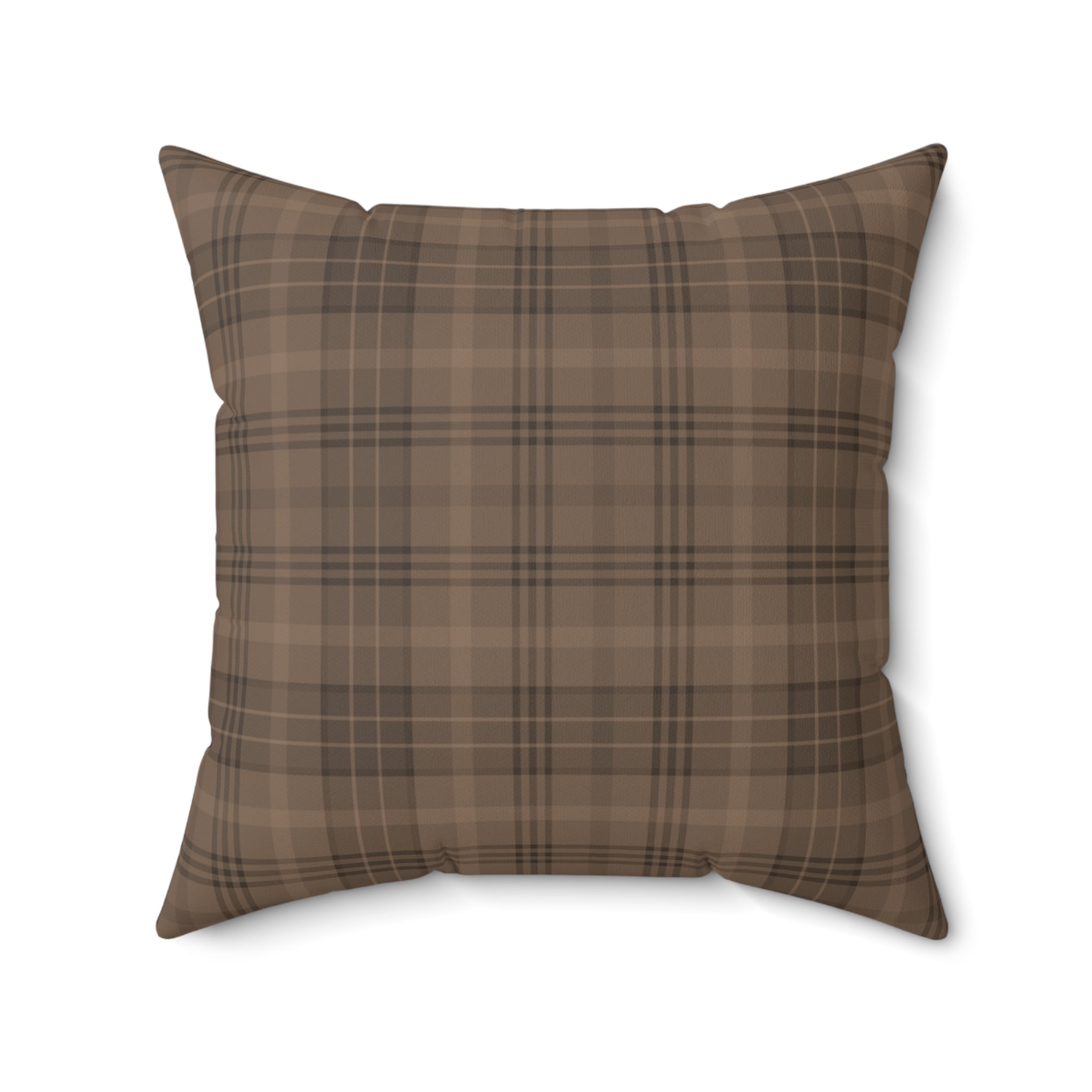 Brown Plaid Pillow