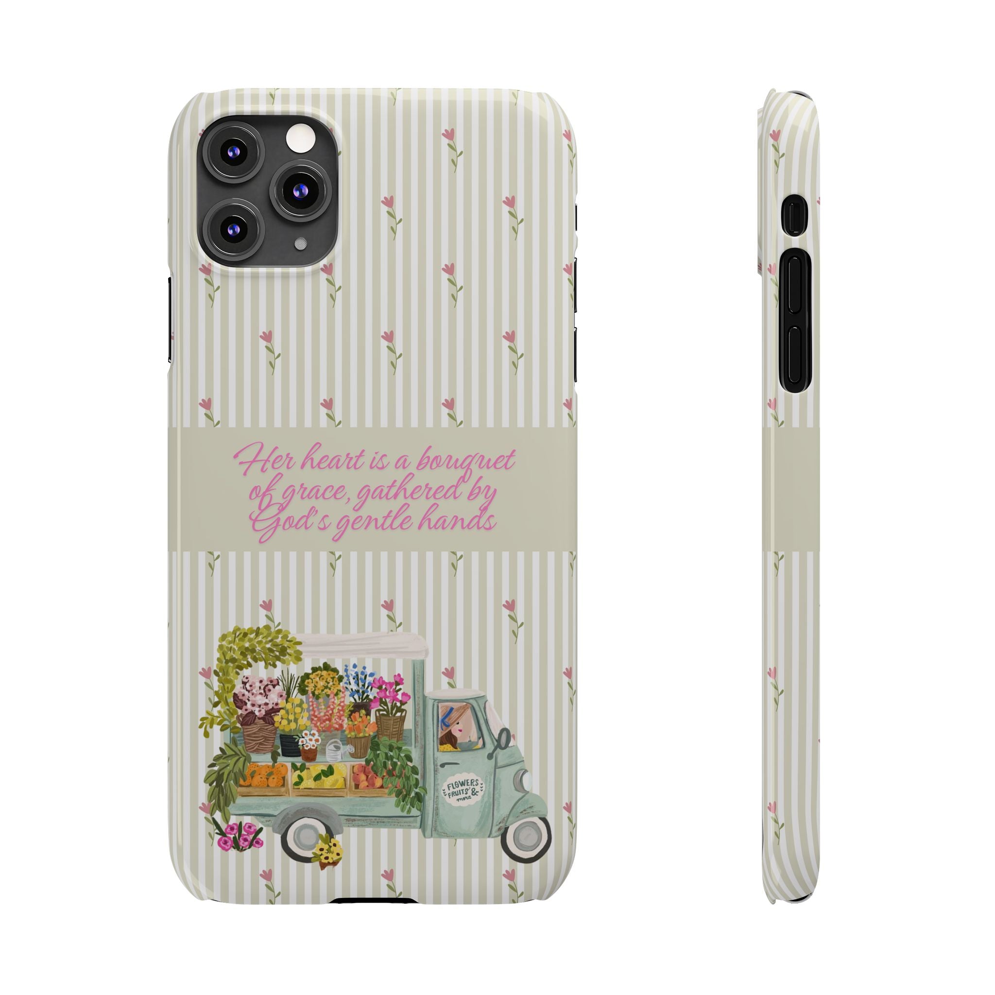 Her Heart Is A Bouquet Of Grace iPhone Case