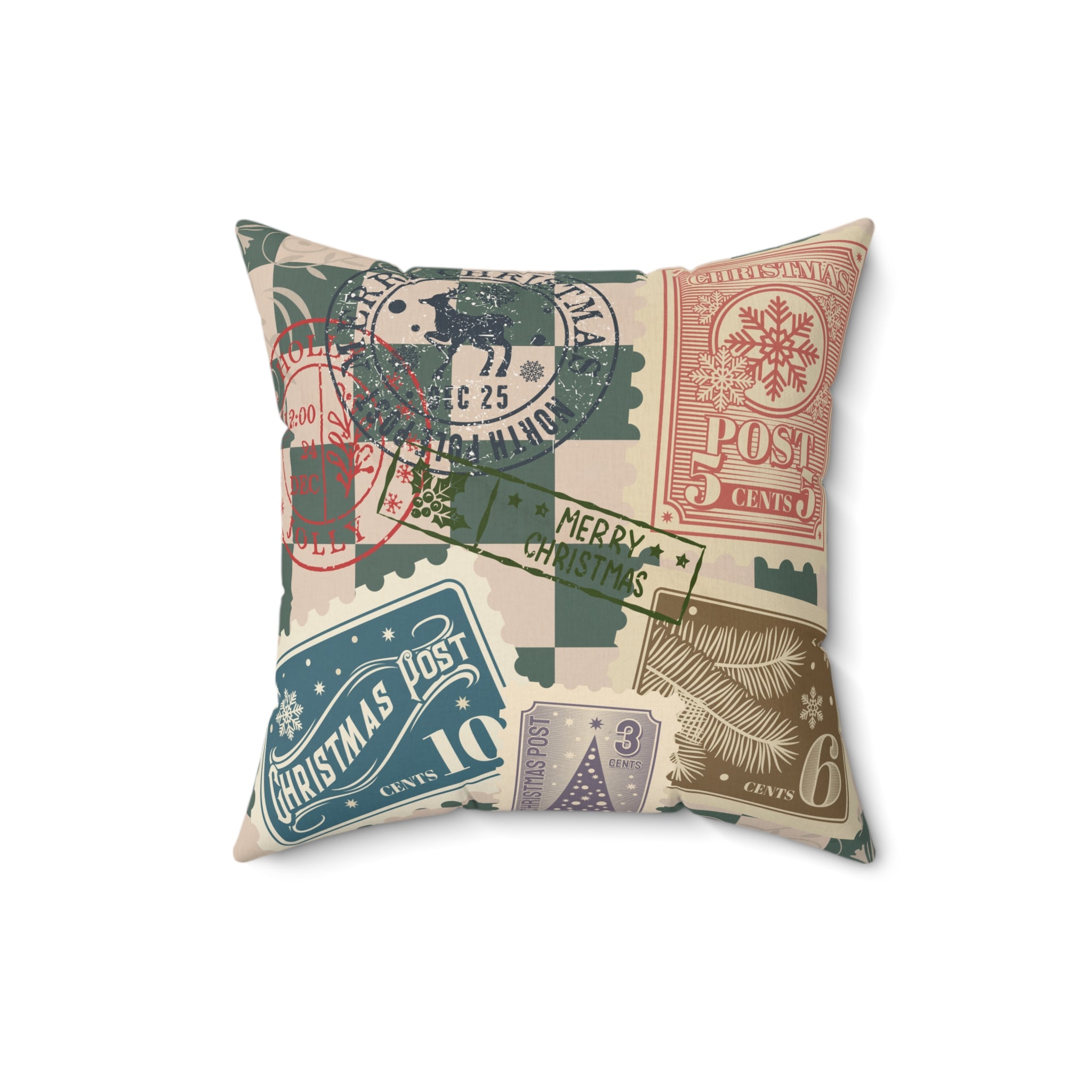 Christmas Postage Pillow