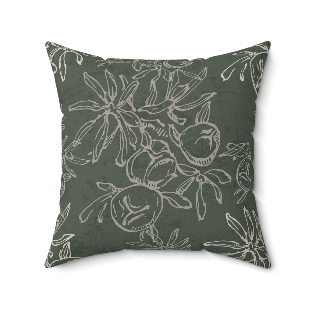 Peachy Green Pillow