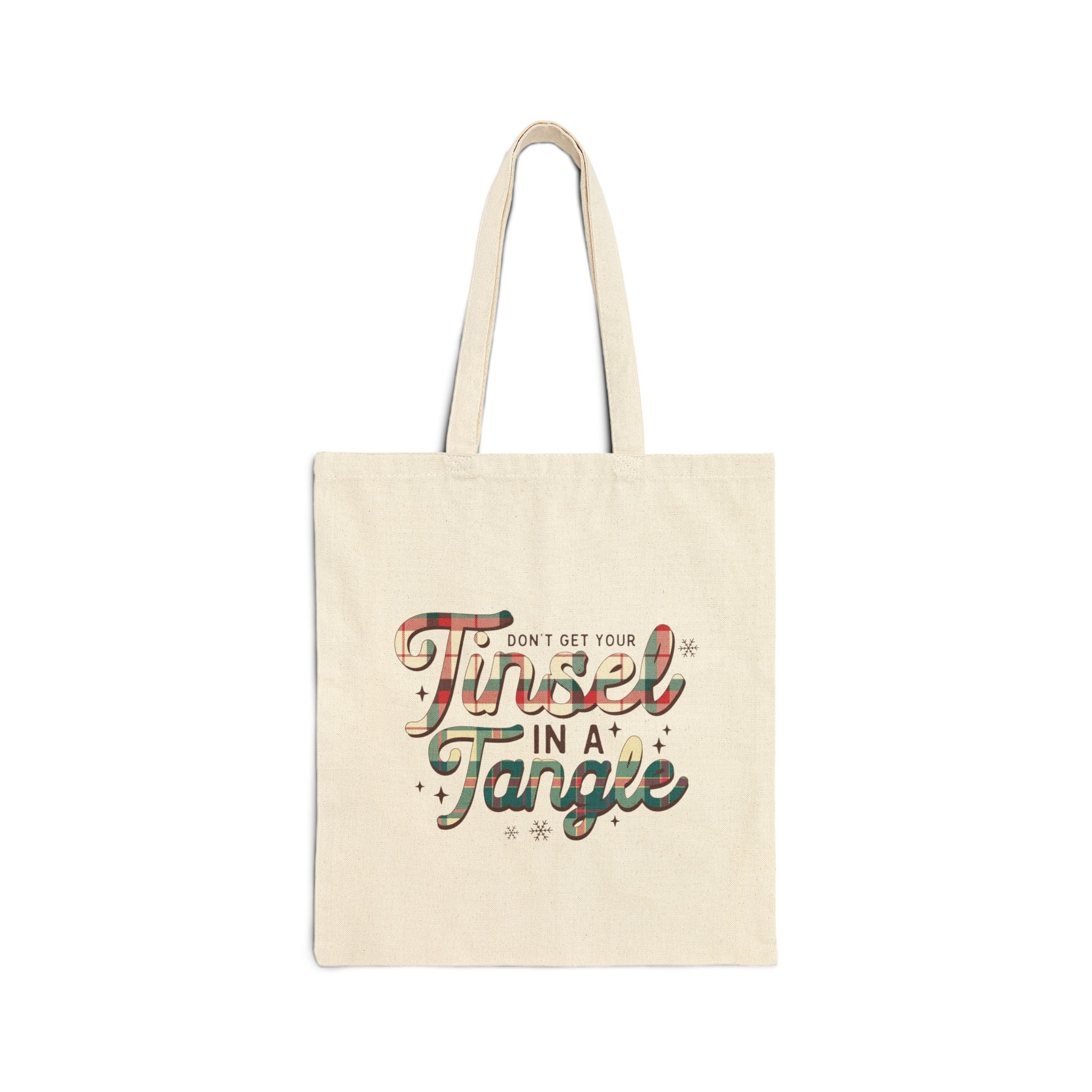 Don’t Get Your Tinsel In A Tangle Canvas Tote