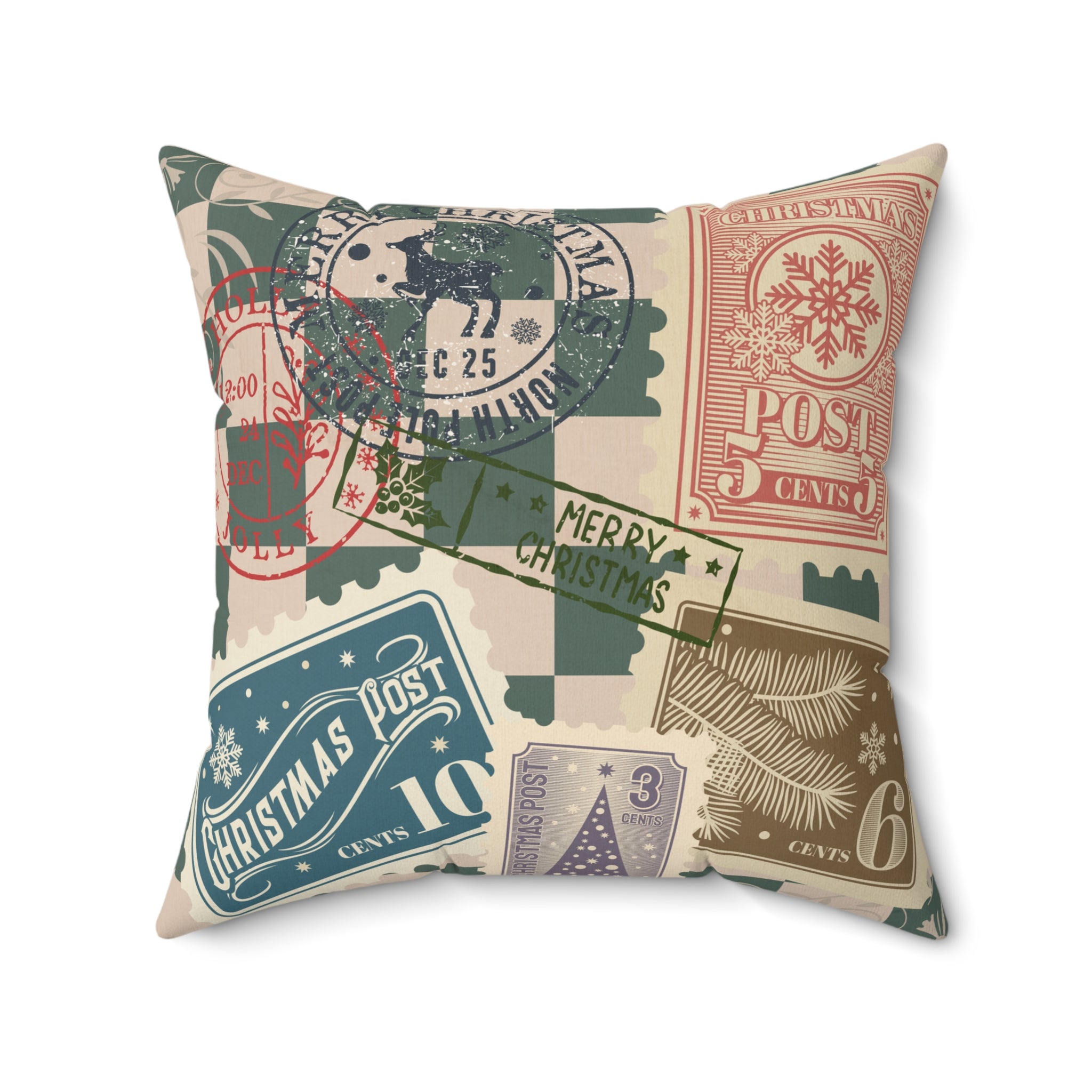 Christmas Postage Pillow