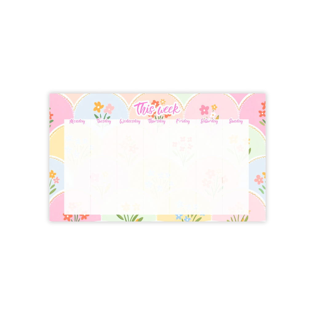 Flower Arch Weekly Planner 10x6 Post-it Note Pad