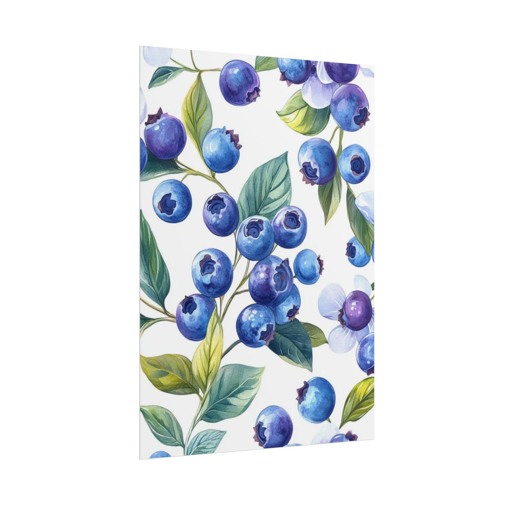 Watercolor Blueberries Unframed Poster