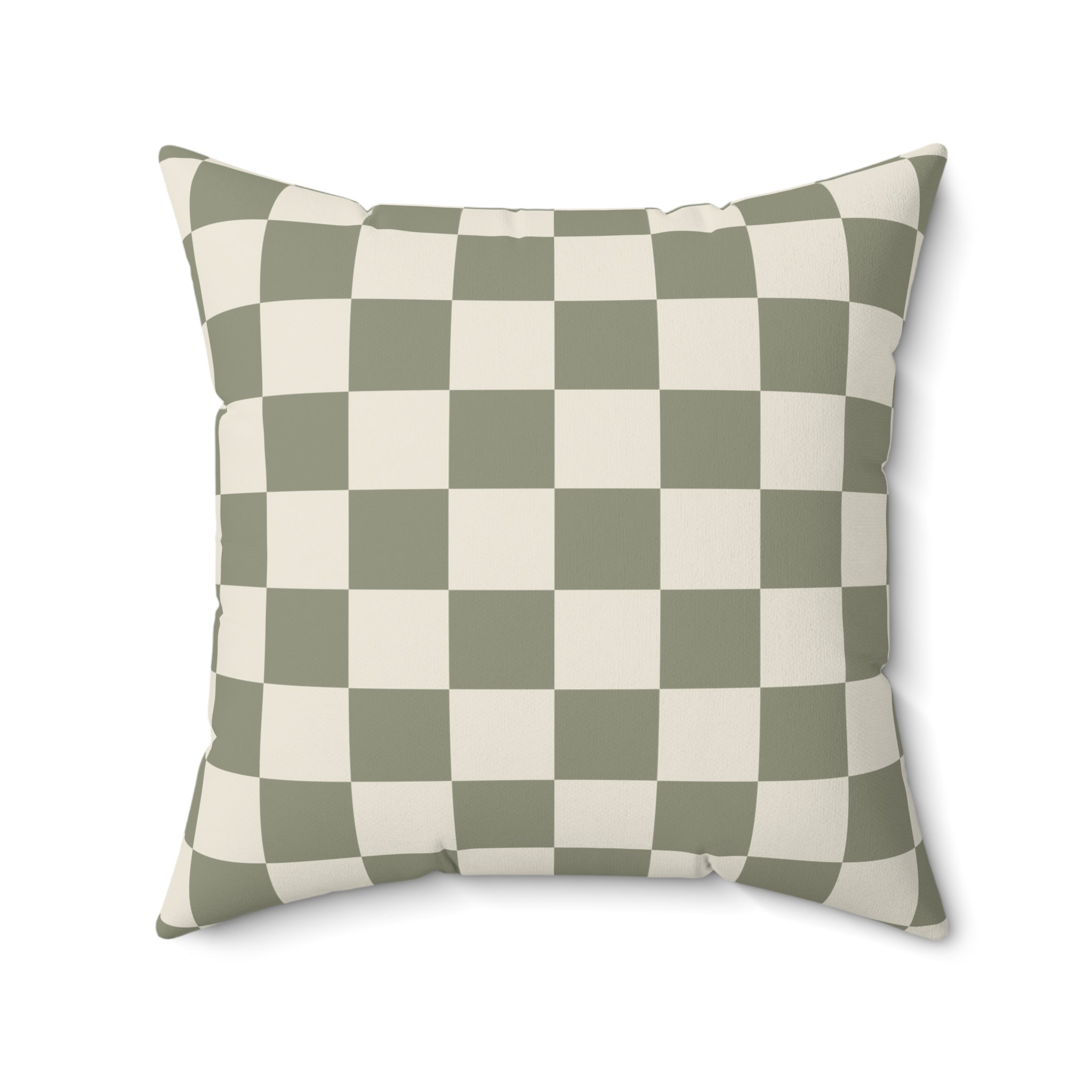 Green Checkered Pillow