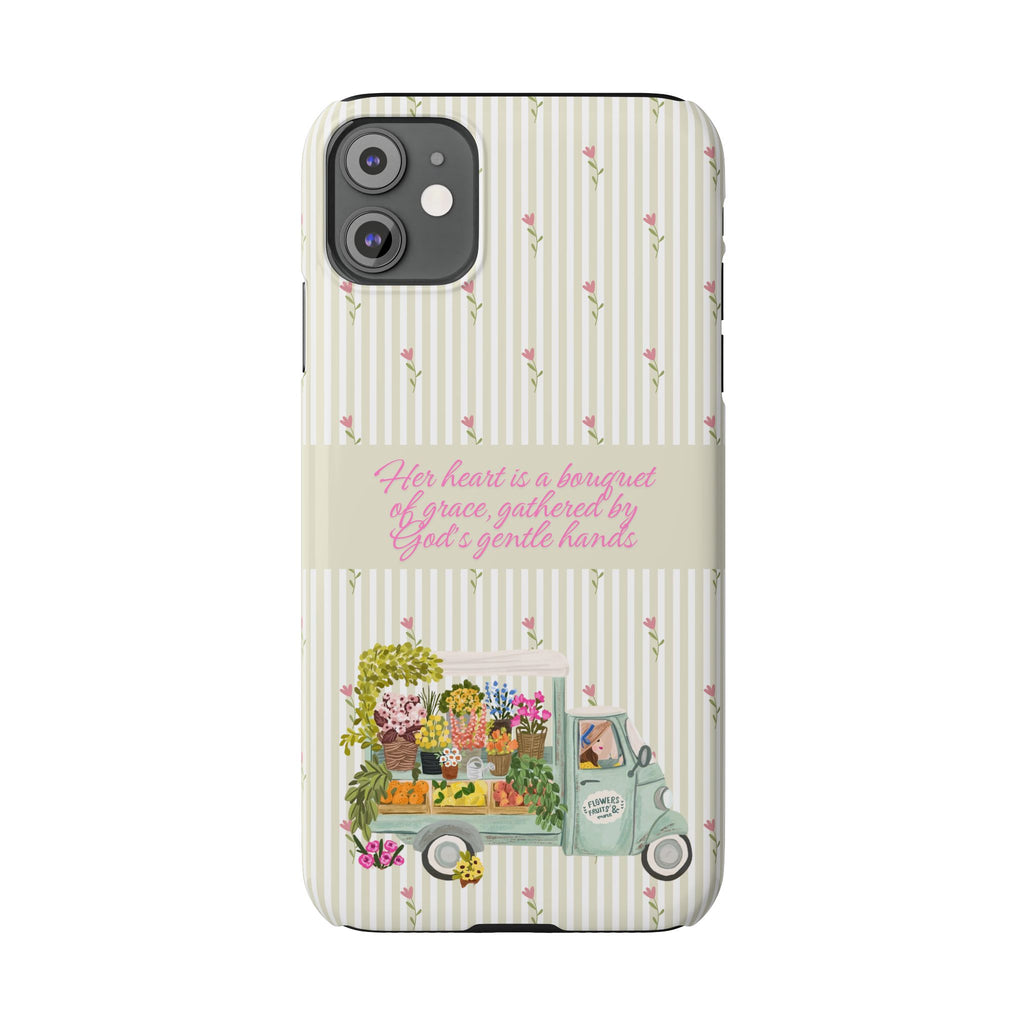 Her Heart Is A Bouquet Of Grace iPhone Case