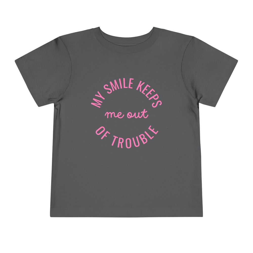 My Smile Keeps Me Out Of Trouble Toddler Tee