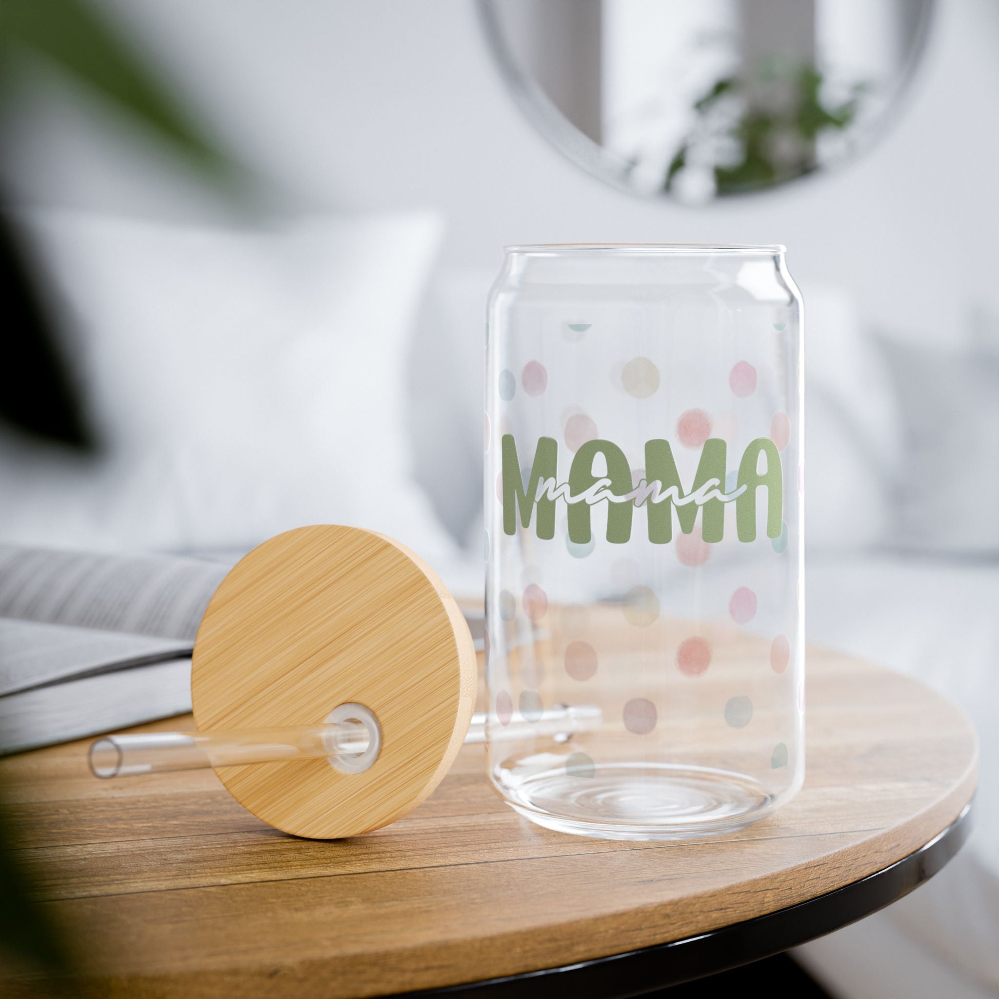 Polka Dot Mama Glass