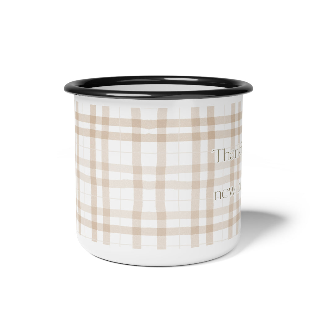 Thankful For Fall & New Beginnings Plaid Mug