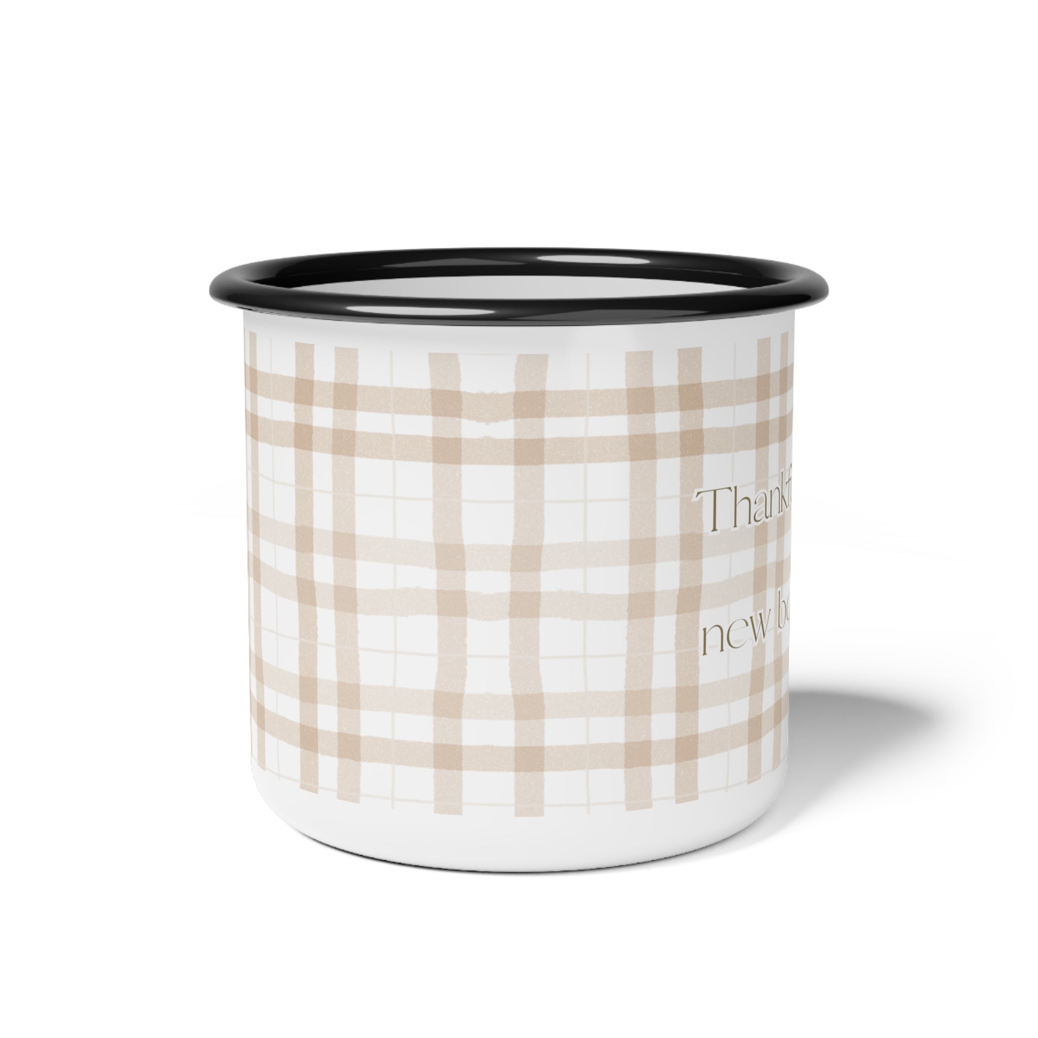 Thankful For Fall & New Beginnings Plaid Mug