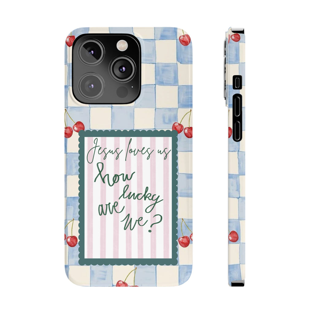 Jesus Loves Us iPhone Case