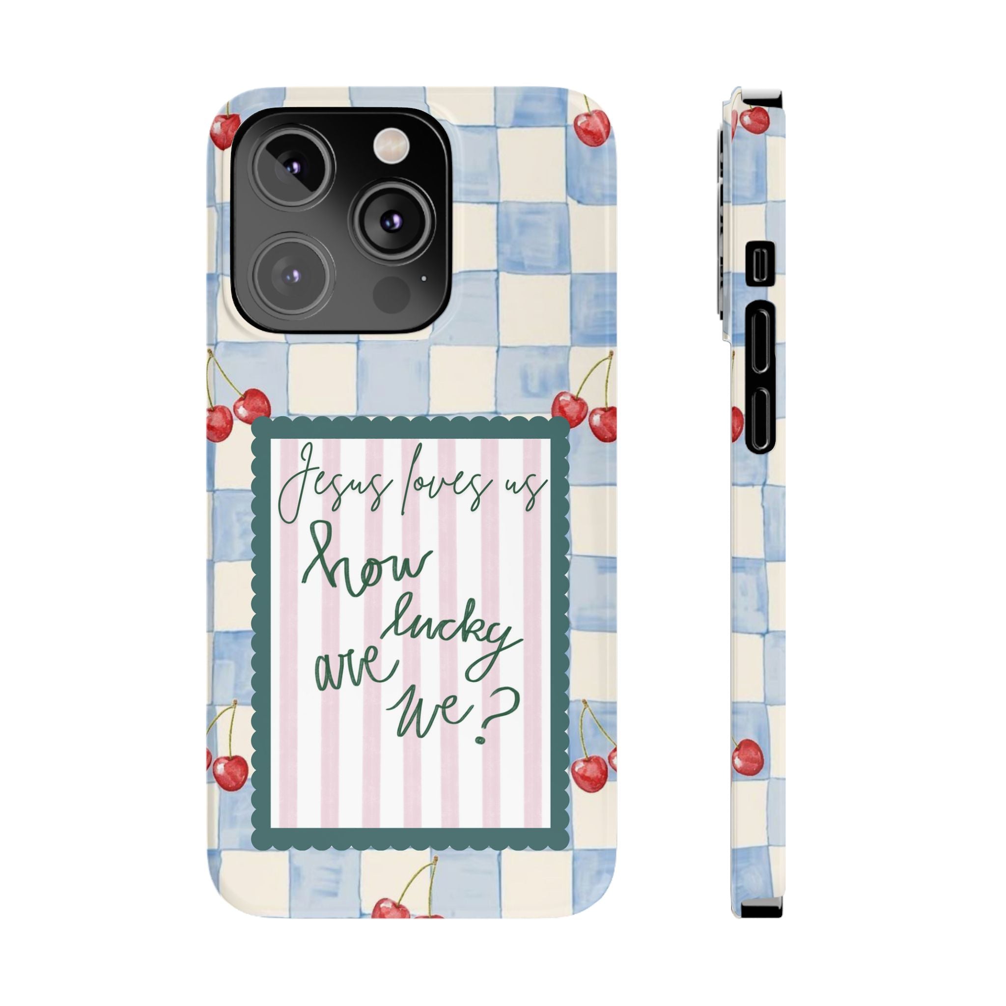Jesus Loves Us iPhone Case