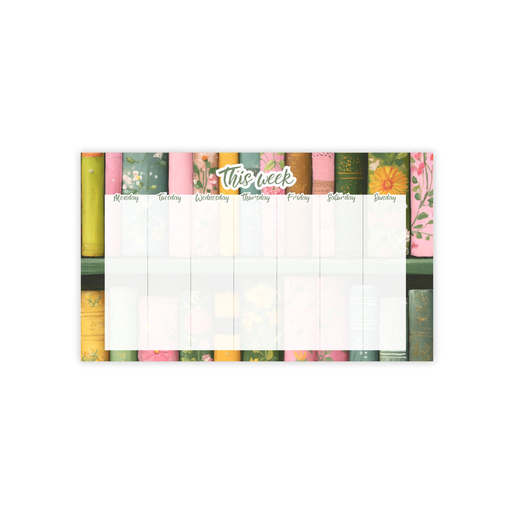Bookshelf Weekly Planner 10x6 Post-it Note Pad