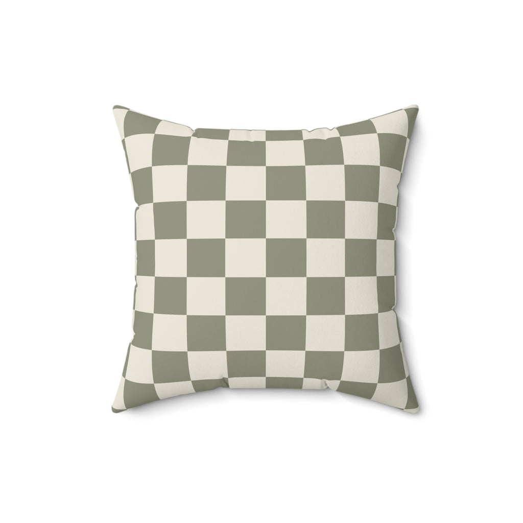 Green Checkered Pillow