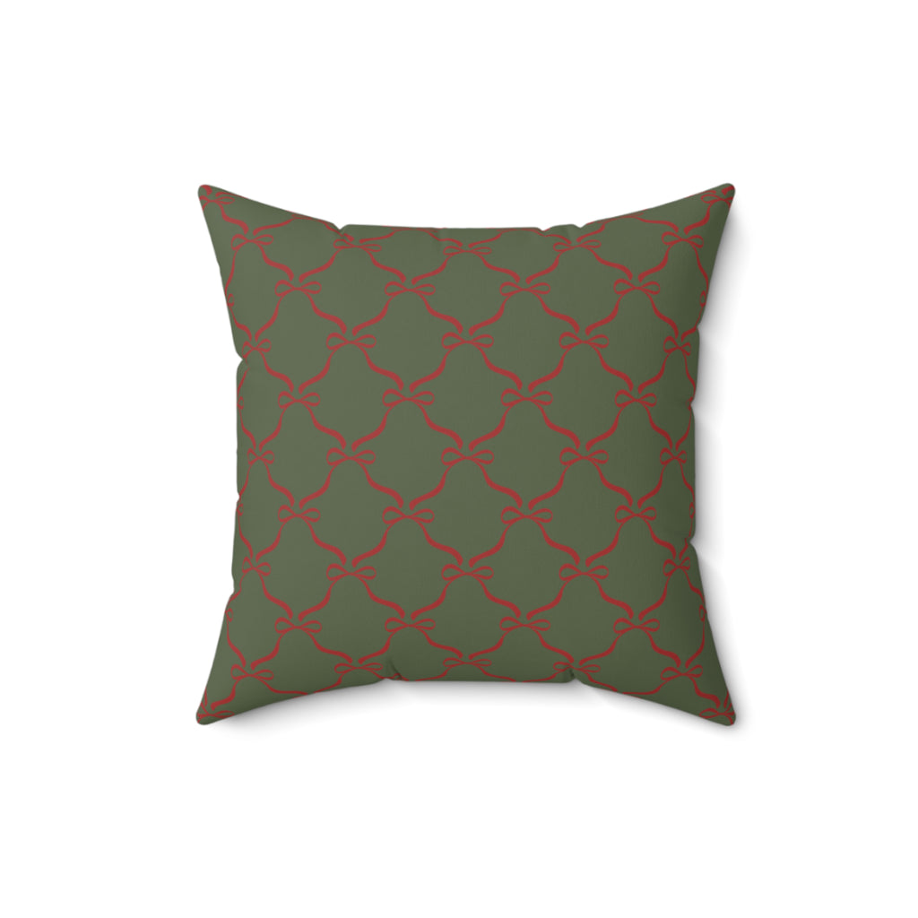 Red Bow Pillow