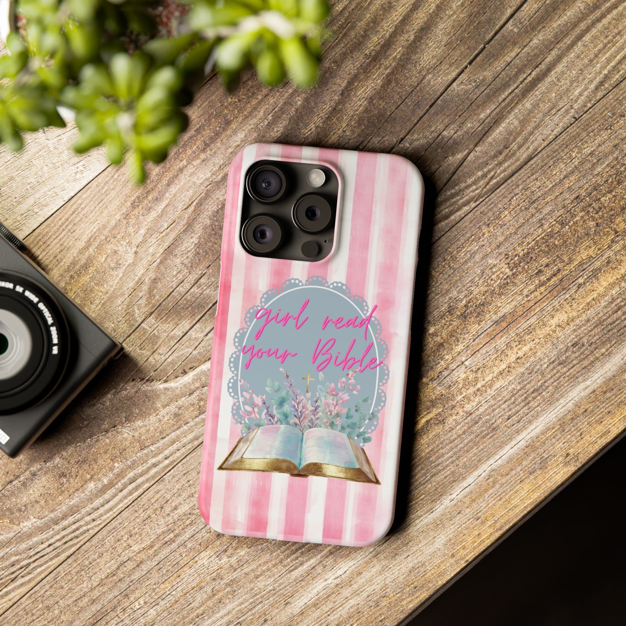 Girl Read Your Bible iPhone Case