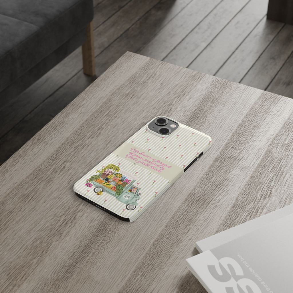 Her Heart Is A Bouquet Of Grace iPhone Case