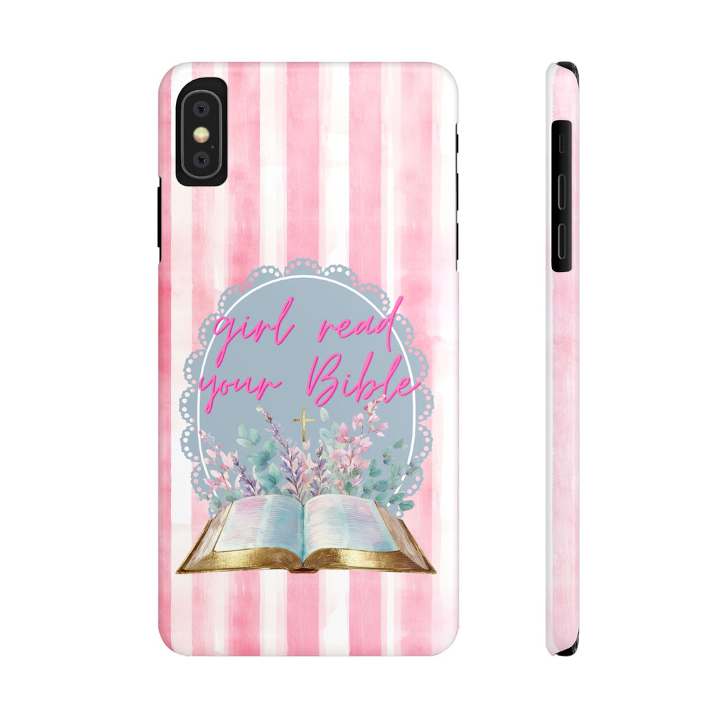 Girl Read Your Bible iPhone Case