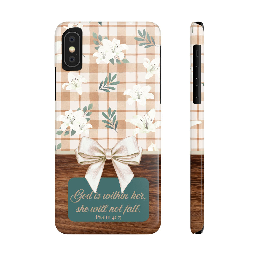 God Is Within Her She Will Not Fall iPhone Case