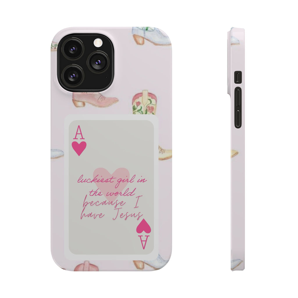 Luckiest Girl In The World iPhone Case