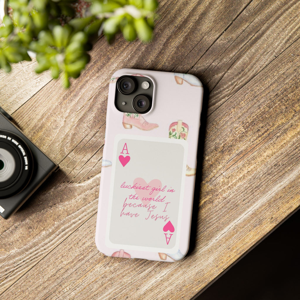 Luckiest Girl In The World iPhone Case
