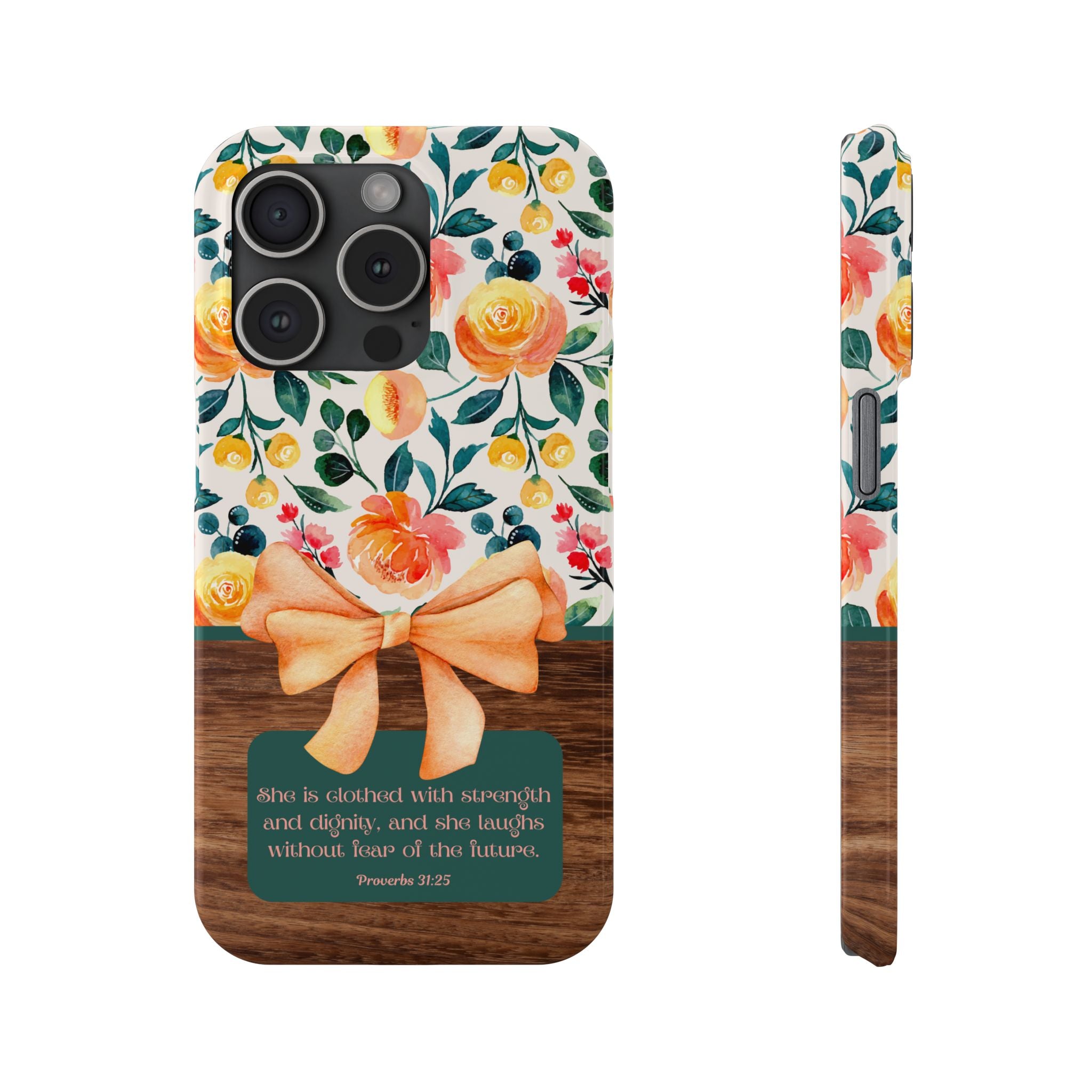 She Is Clothed With Strength & Dignity iPhone Case