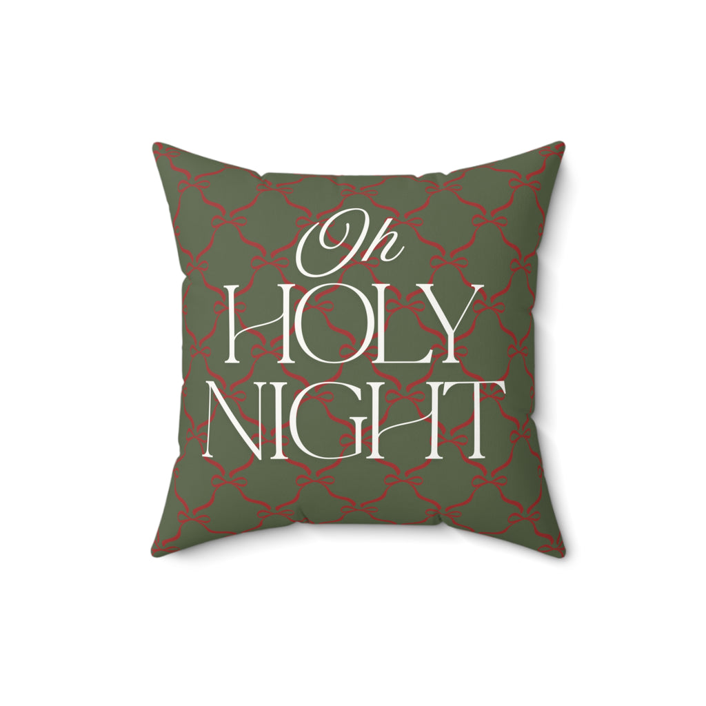 Oh Holy Night Bow Pillow