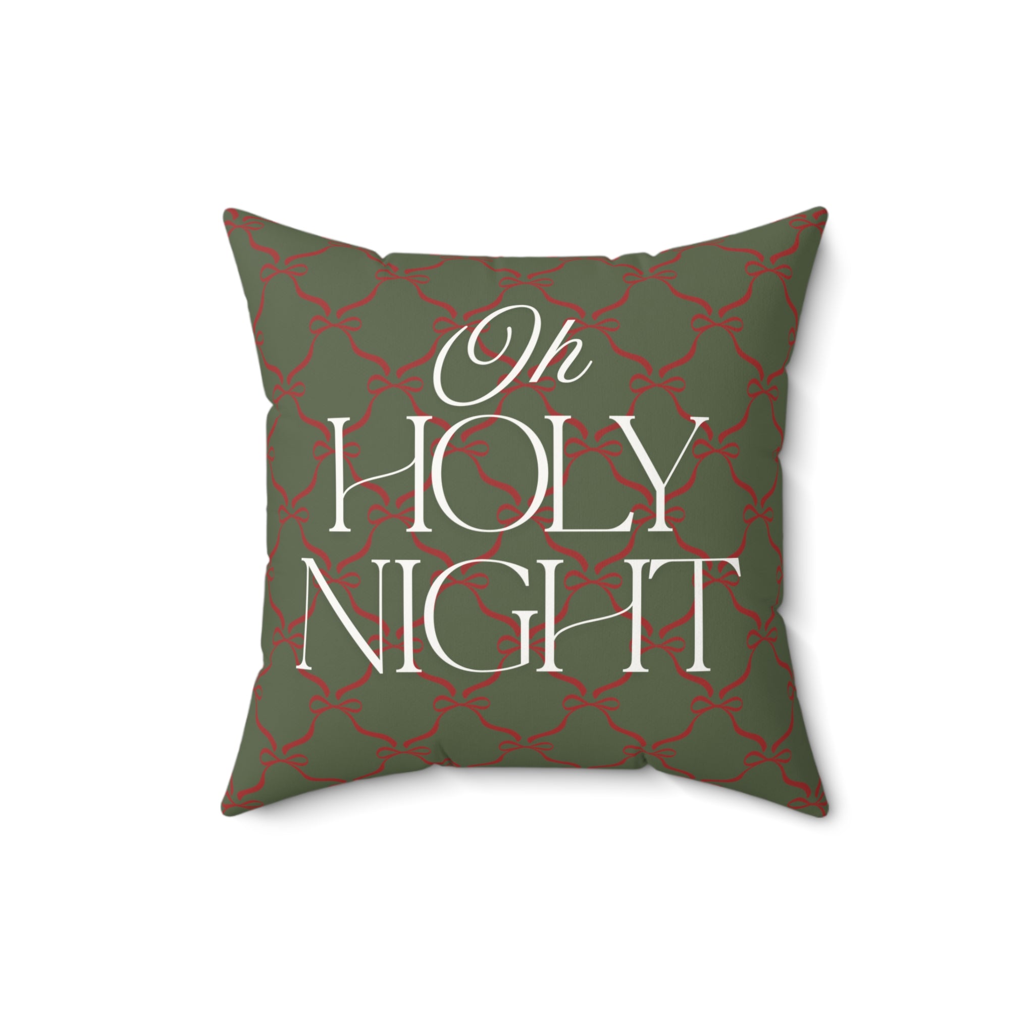 Oh Holy Night Bow Pillow