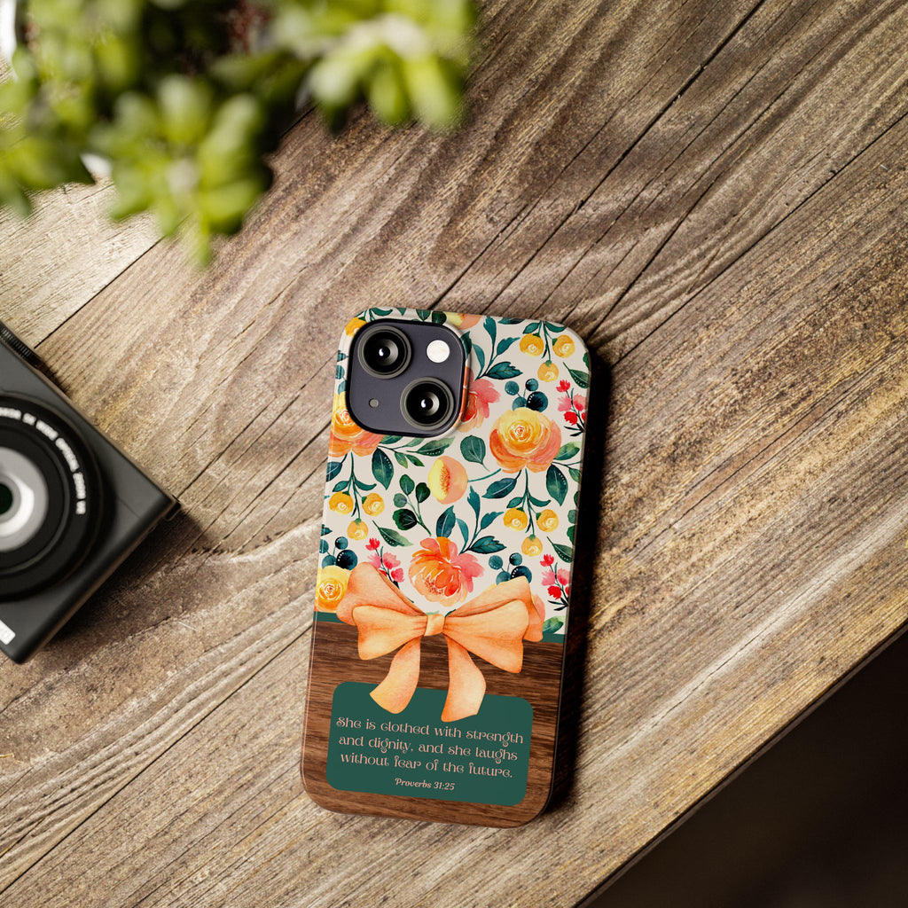 She Is Clothed With Strength & Dignity iPhone Case
