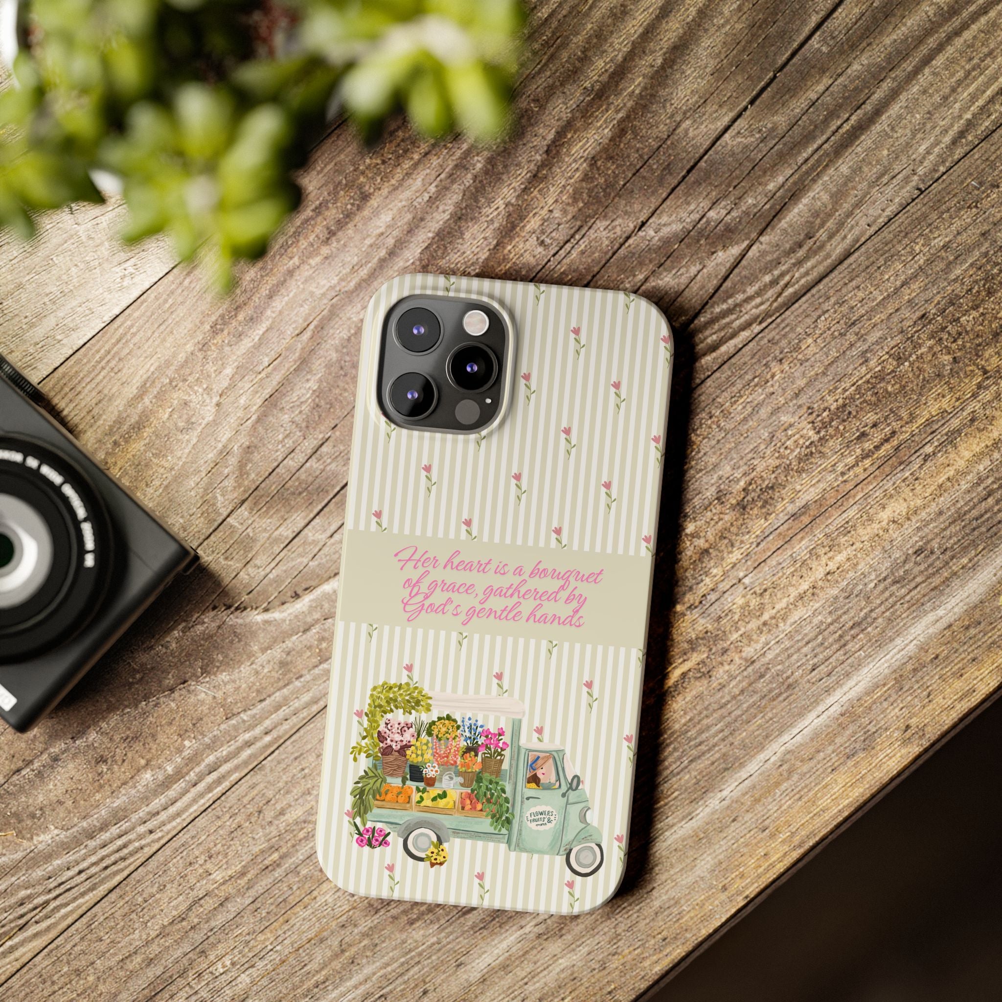 Her Heart Is A Bouquet Of Grace iPhone Case