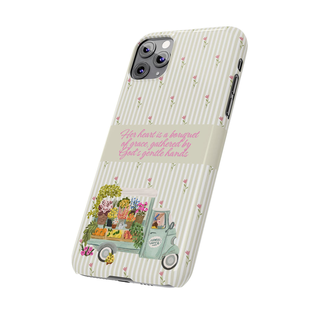 Her Heart Is A Bouquet Of Grace iPhone Case