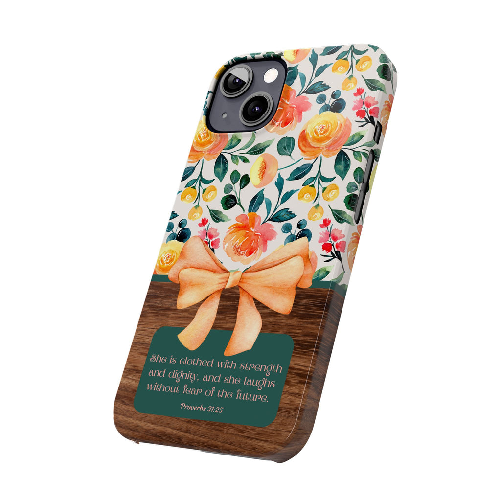 She Is Clothed With Strength & Dignity iPhone Case