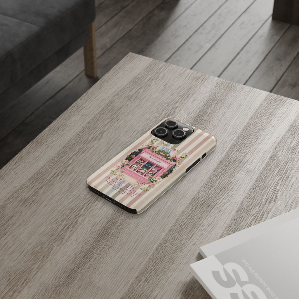 When The Flowers Fade His Word Remains iPhone Case