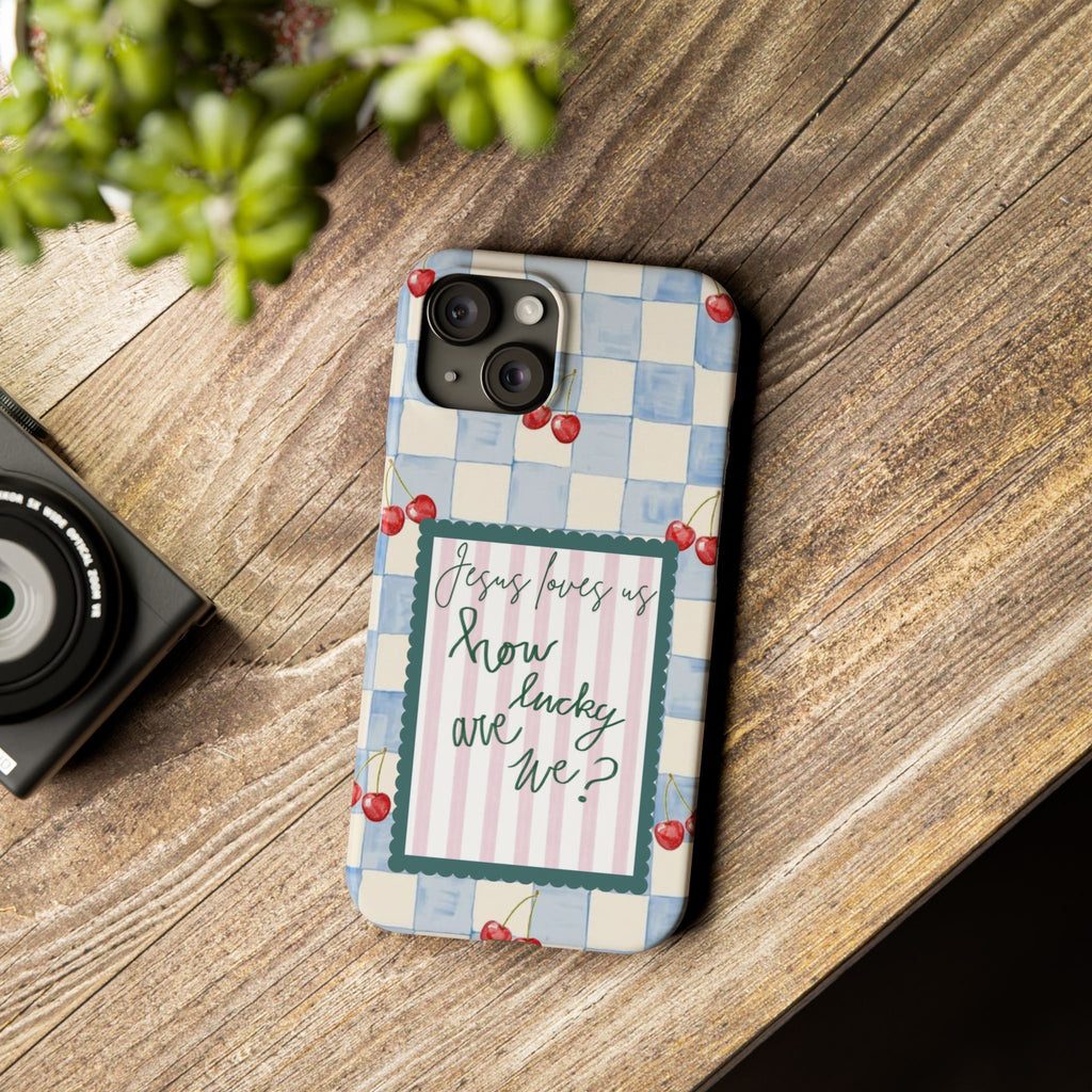Jesus Loves Us iPhone Case
