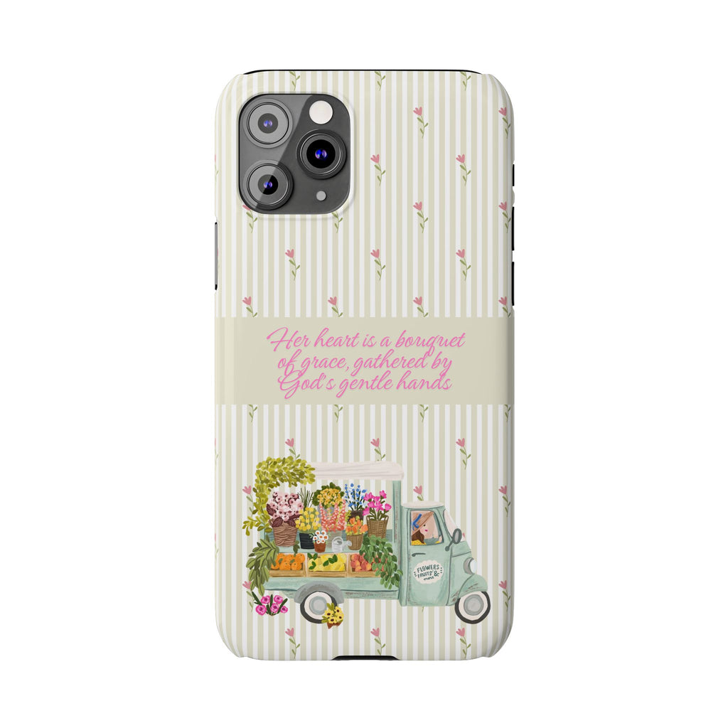 Her Heart Is A Bouquet Of Grace iPhone Case