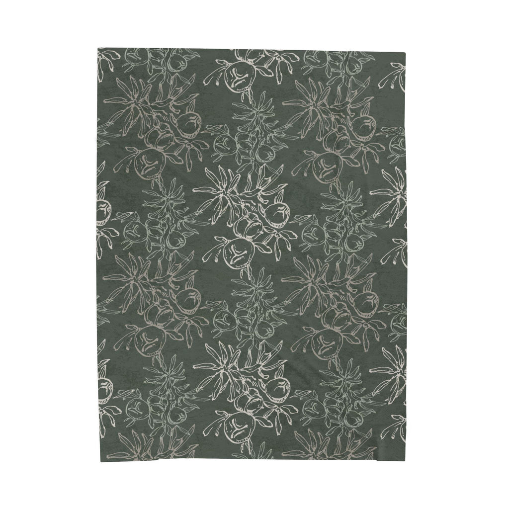 Peachy Green Oversized Throw Blanket By Little Grace co.