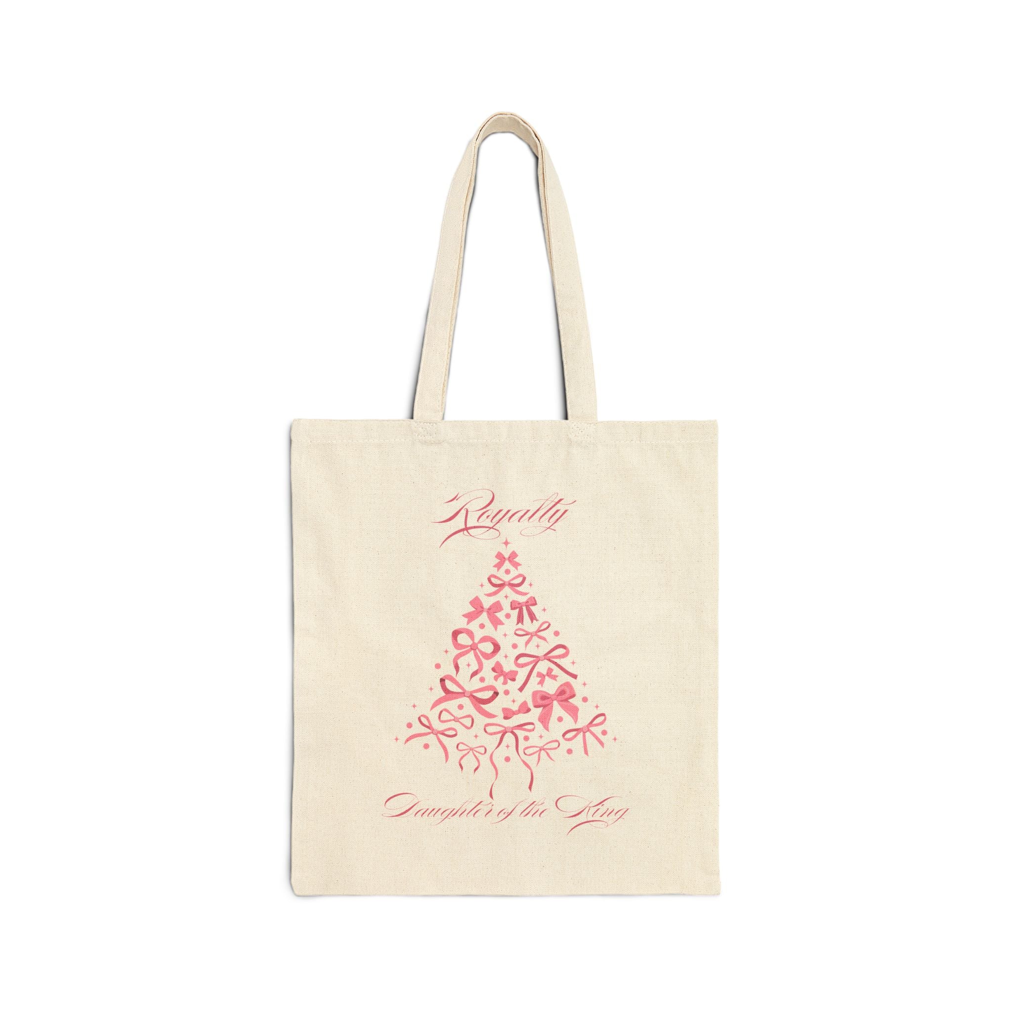 Royalty Daughter Of The King Bow Tree Canvas Tote