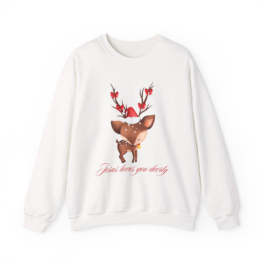 Jesus Loves You Deerly Cozy Sweatshirt