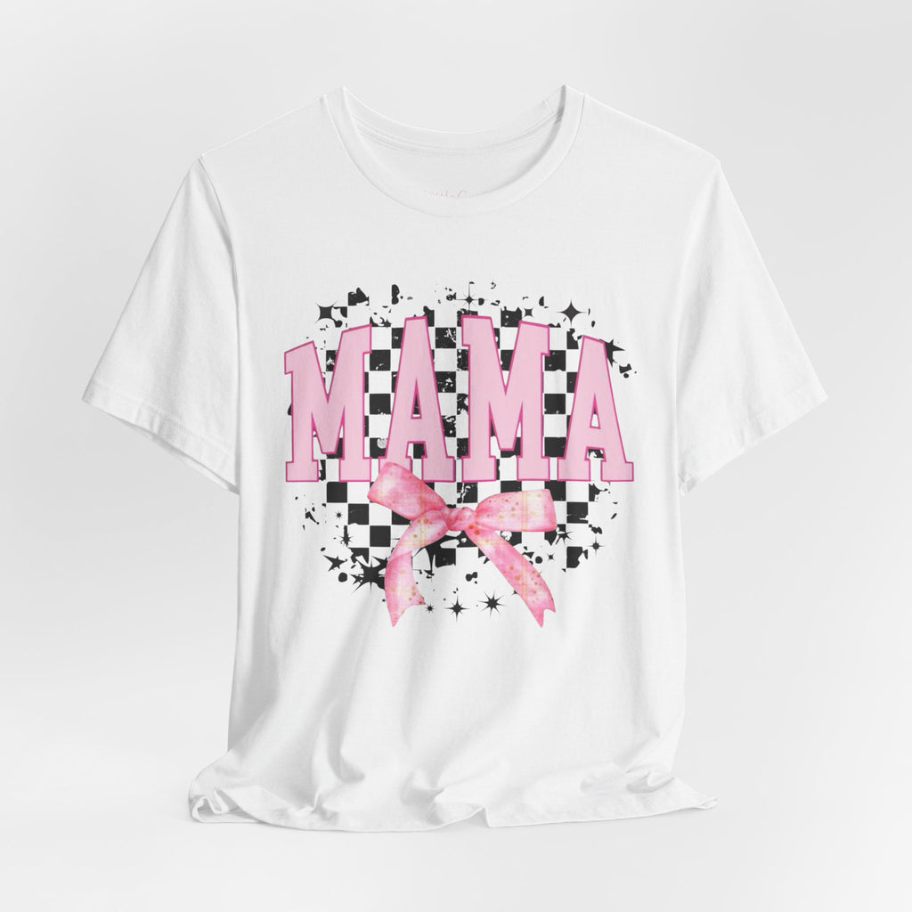 Checkered Bow Mama Tee