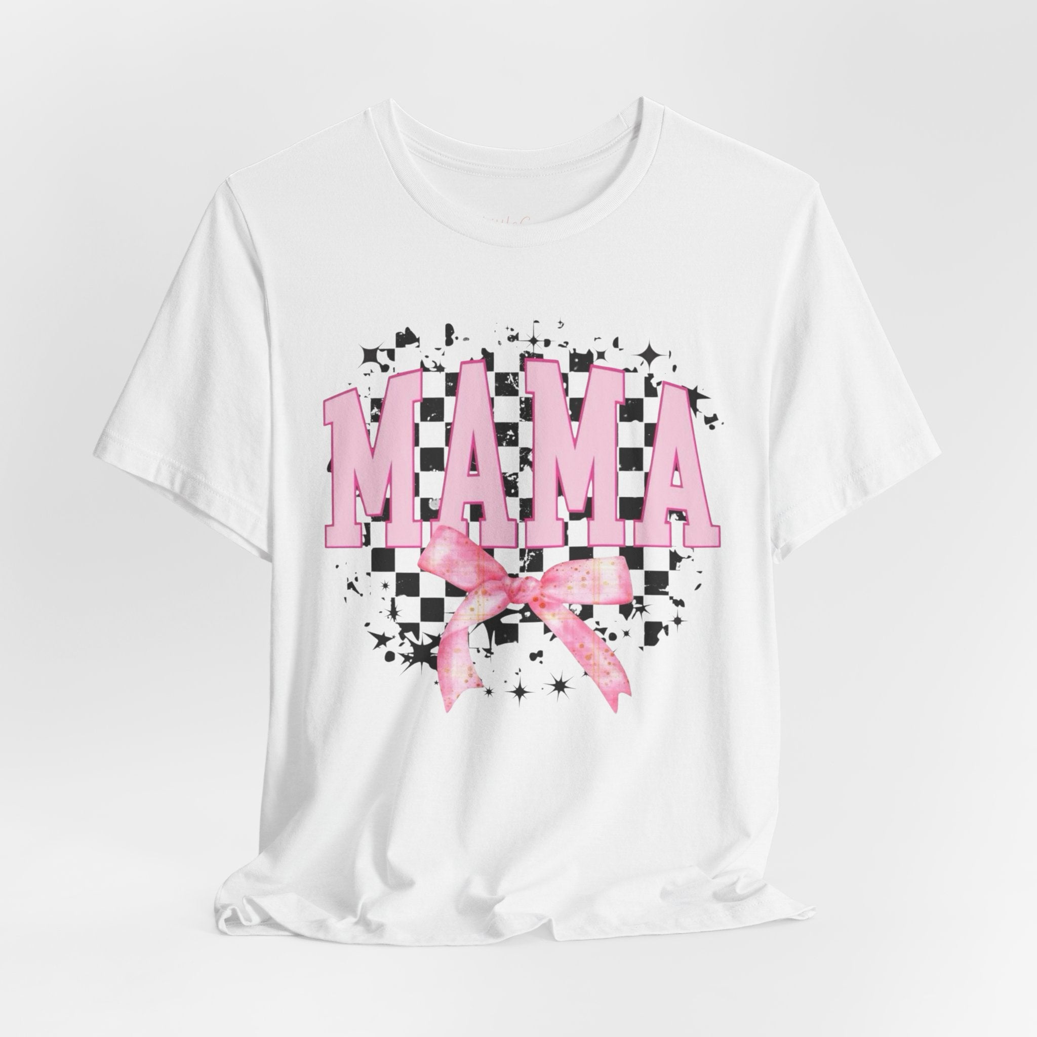 Checkered Bow Mama Tee