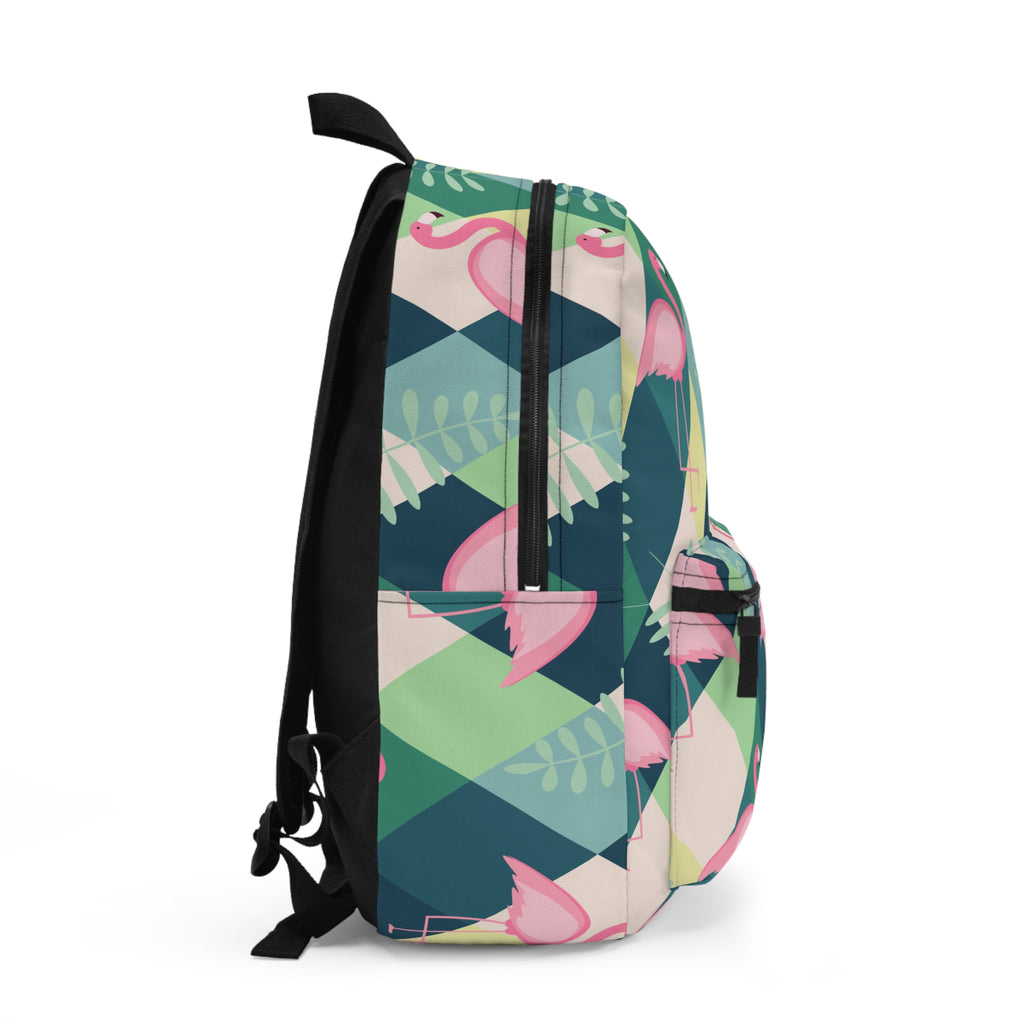 Flamingo Plaid Kids Backpack