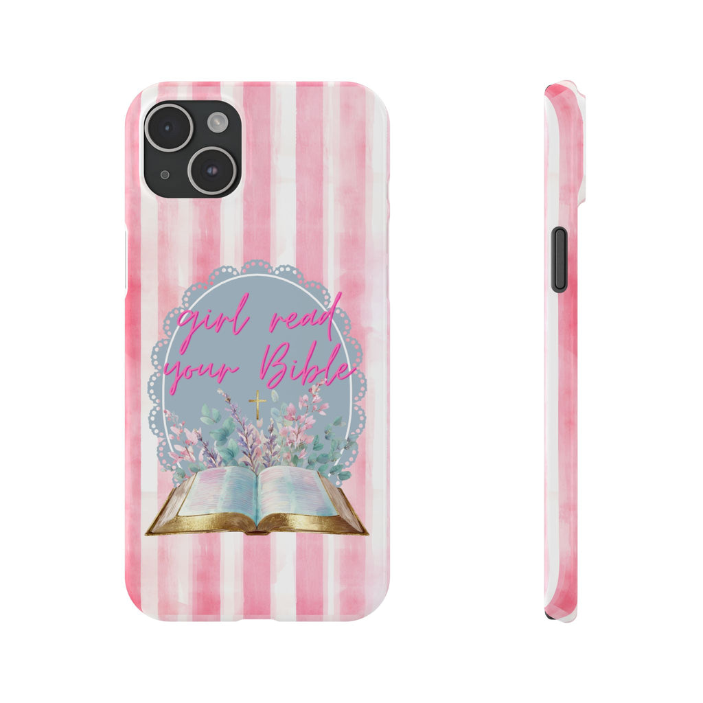 Girl Read Your Bible iPhone Case